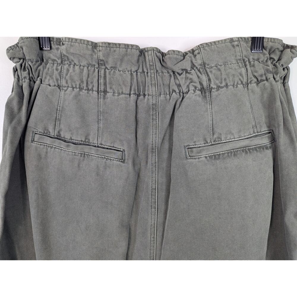 EUC Free People Margate Pleated Pull On Elastic Trouser Pants Green Sugar Kelp - Picture 7 of 9